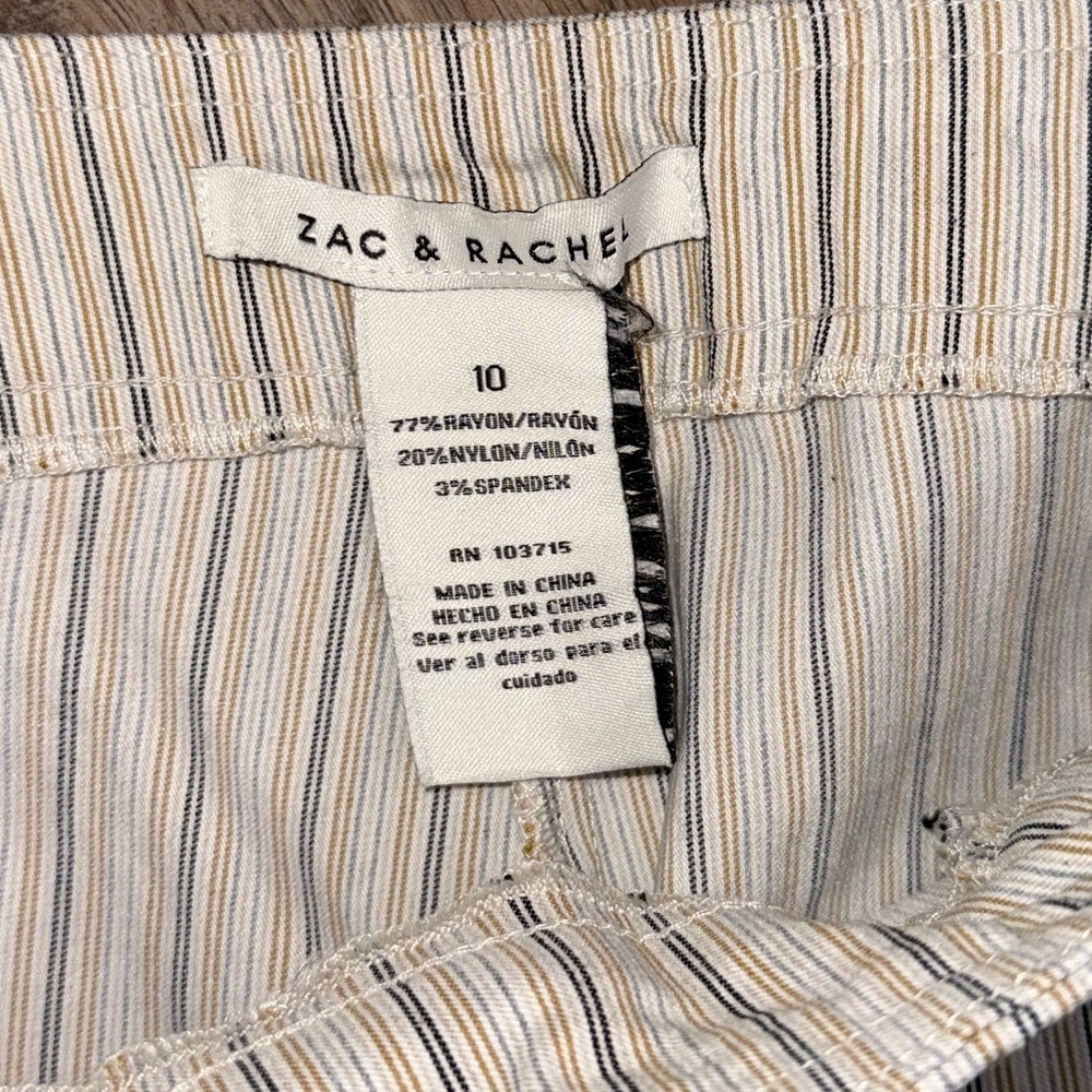 Zac & Rachel • Striped Stretch Pull On Ankle Pants - Picture 3 of 9